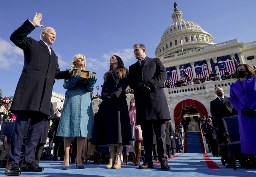 Joe+Biden+takes+the+oath+of+office+to+become+the+nations+46th+president.