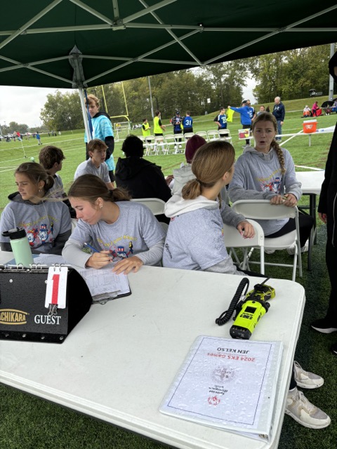 The Brebeuf soccer teams volunteer at this year's iteration of the EKS games in late September.